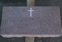 North American Pink Granite grass marker for catholic cemeteries foot stone long island new york